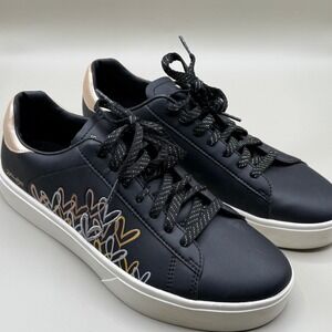 Skechers x JGoldcrown Court Classic Black Heart Sneakers‎ Womens Fashion Shoes